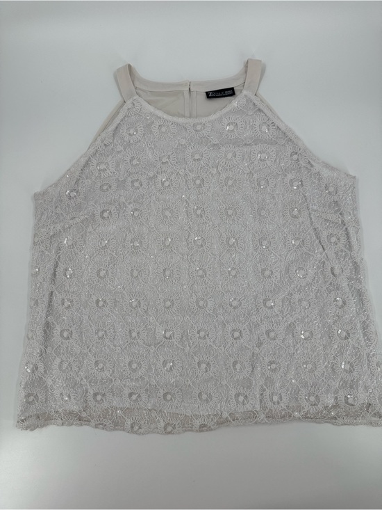7th avenue Tops - 7th Avenue Lace Beaded Halter Tank Size XL